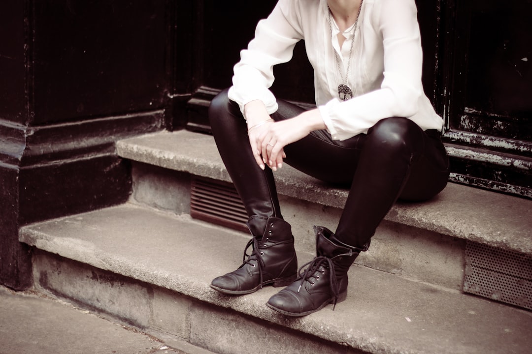 Photo leather leggings